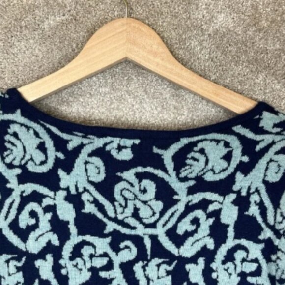 Orange Fashion Village Sweater Womens S/M Blue Pullover Tunic Stretch NEW- 1044* - Picture 9 of 9